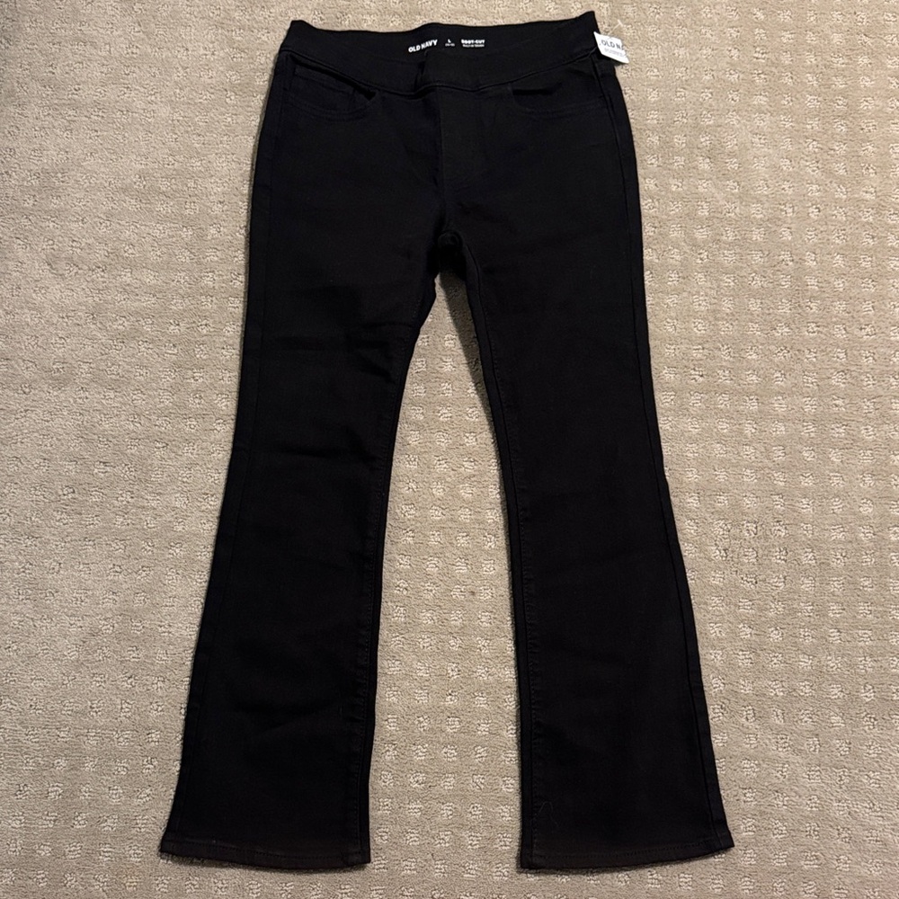 Old Navy Black Boot-Cut Jeans girls size large